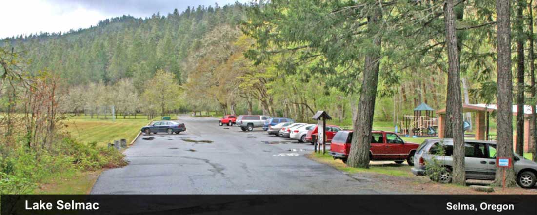 Lake-Selmac-disc-golf-Selma-Oregon-parking-lot