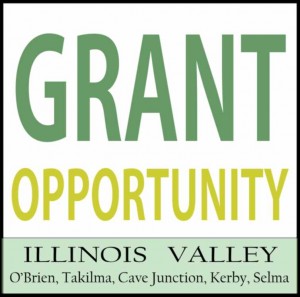 Logo for grant opportunities in Cave Junction, southwest Oregon