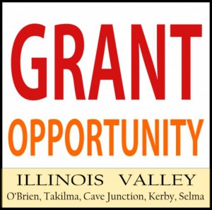 Logo for grant opportunities in Cave Junction, southwest Oregon