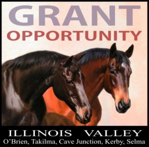 Logo for grant opportunity, Cave Junction, Oregon